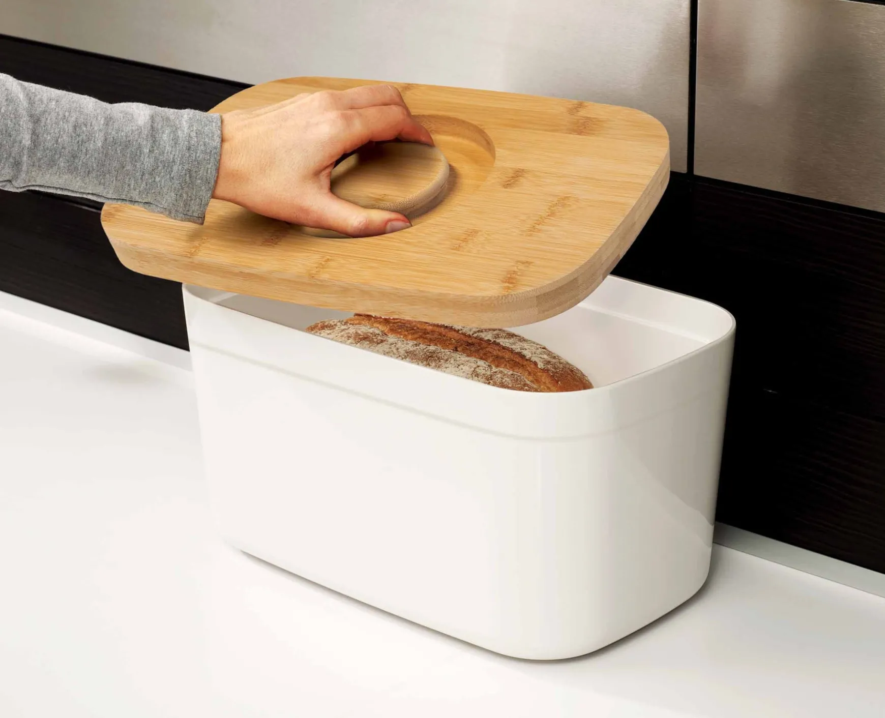 Joseph Joseph Bread Bin with Bamboo Lid- Food Storage