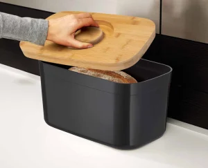 Joseph Joseph Bread Bin with Bamboo Lid- Food Storage
