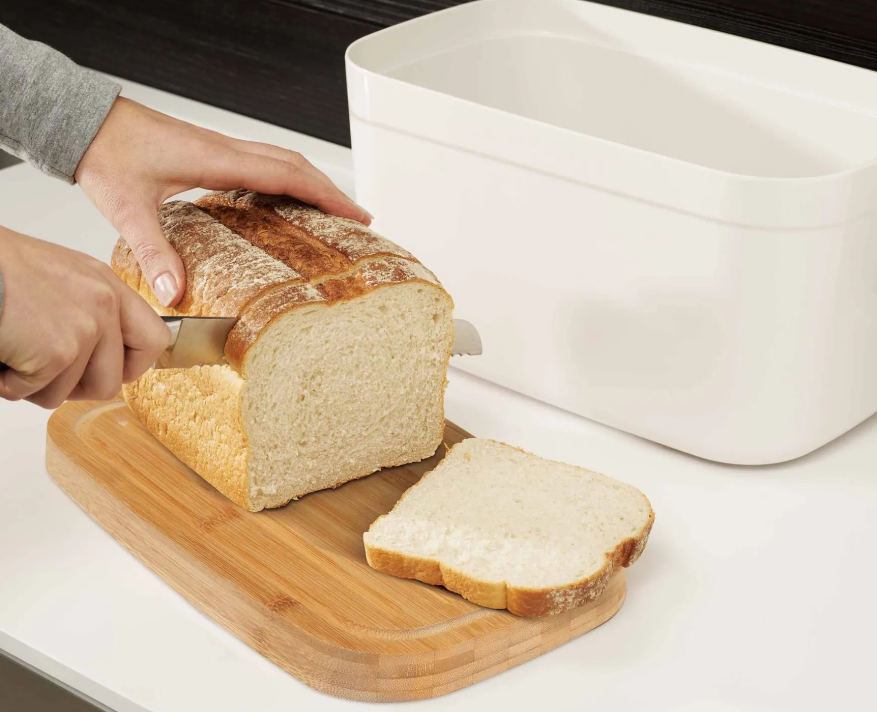 Joseph Joseph Bread Bin with Bamboo Lid- Food Storage