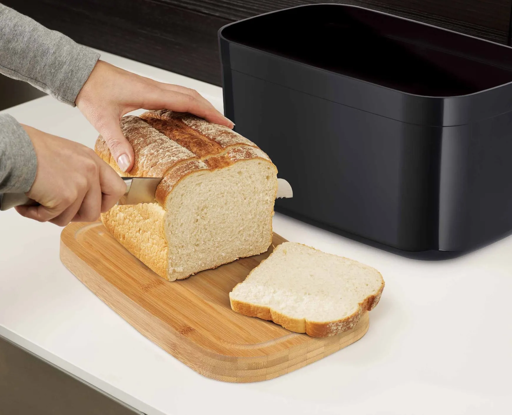Joseph Joseph Bread Bin with Bamboo Lid- Food Storage