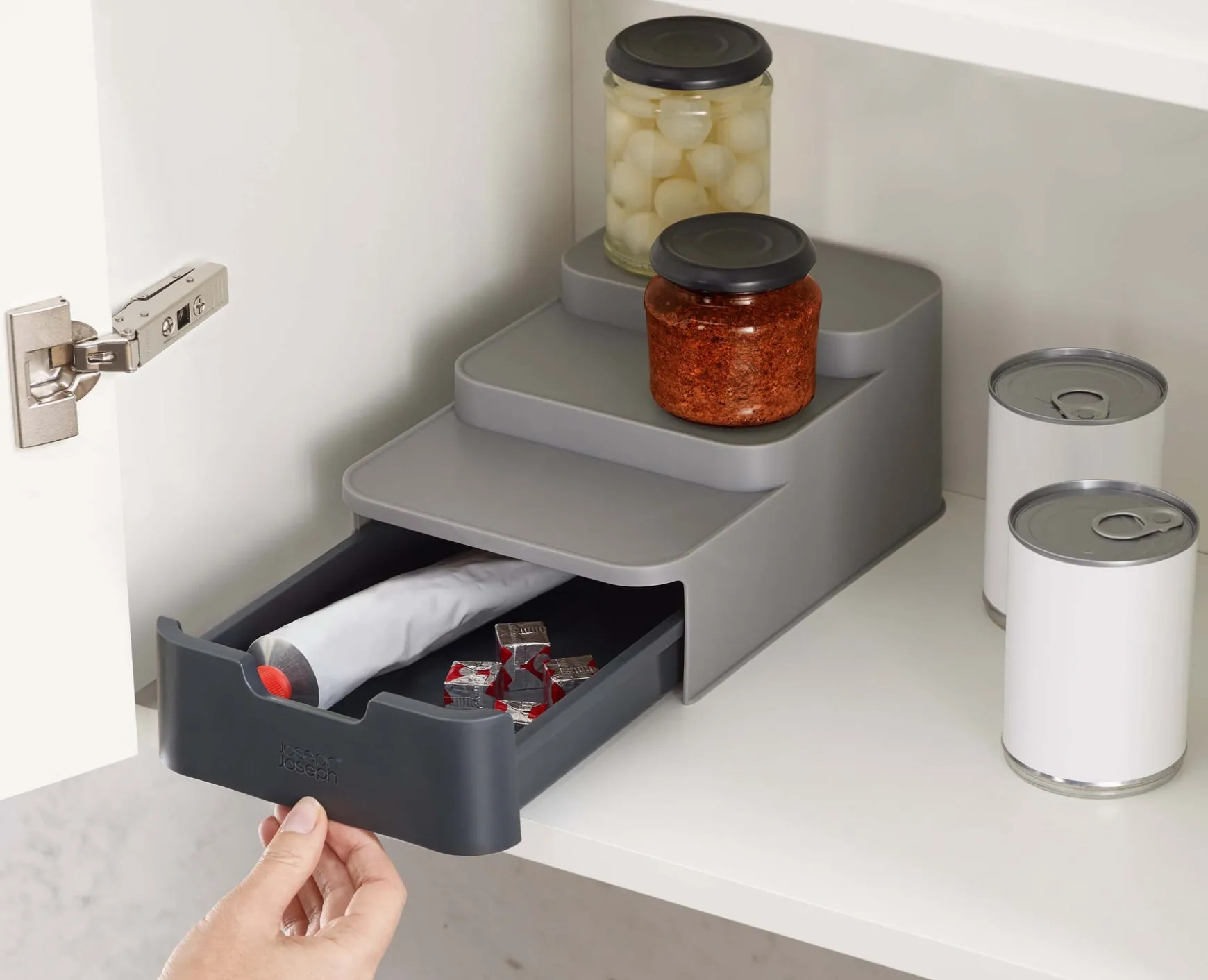 Joseph Joseph CupboardStore™ Compact Tiered Organizer- Pantry Organization