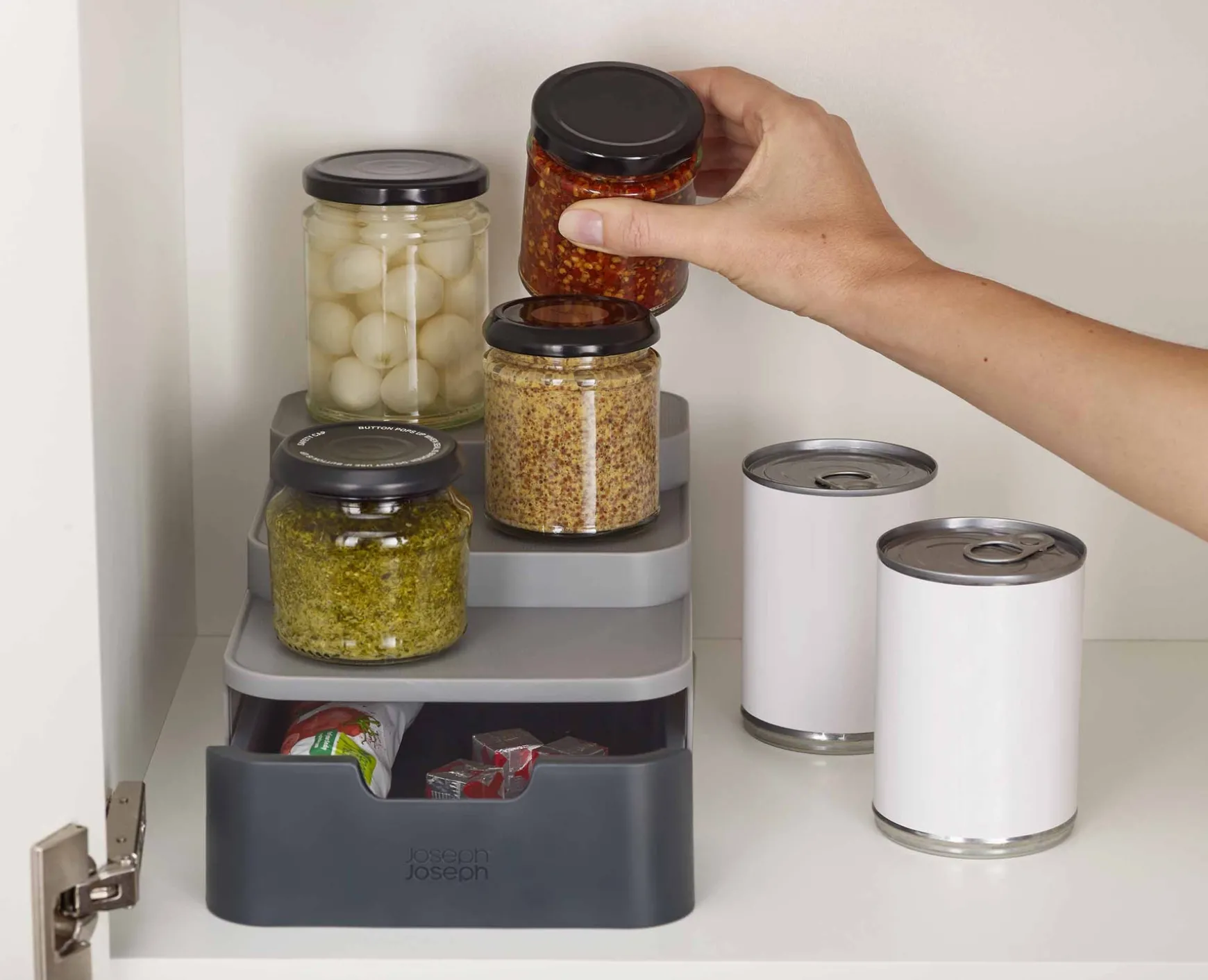 Joseph Joseph CupboardStore™ Compact Tiered Organizer- Pantry Organization