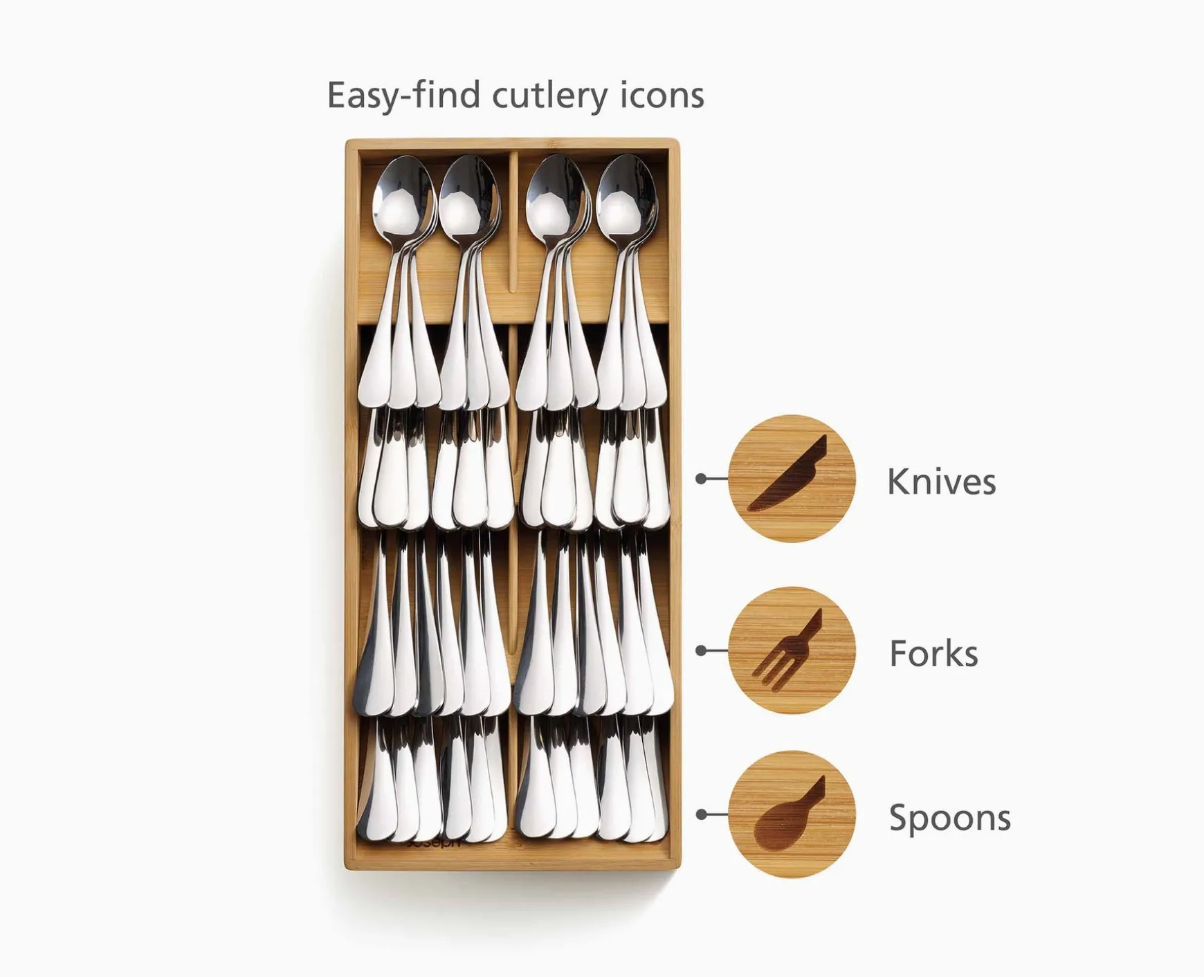 Joseph Joseph DrawerStore™ Large Cutlery Organizer- Kitchen Drawer Organizers