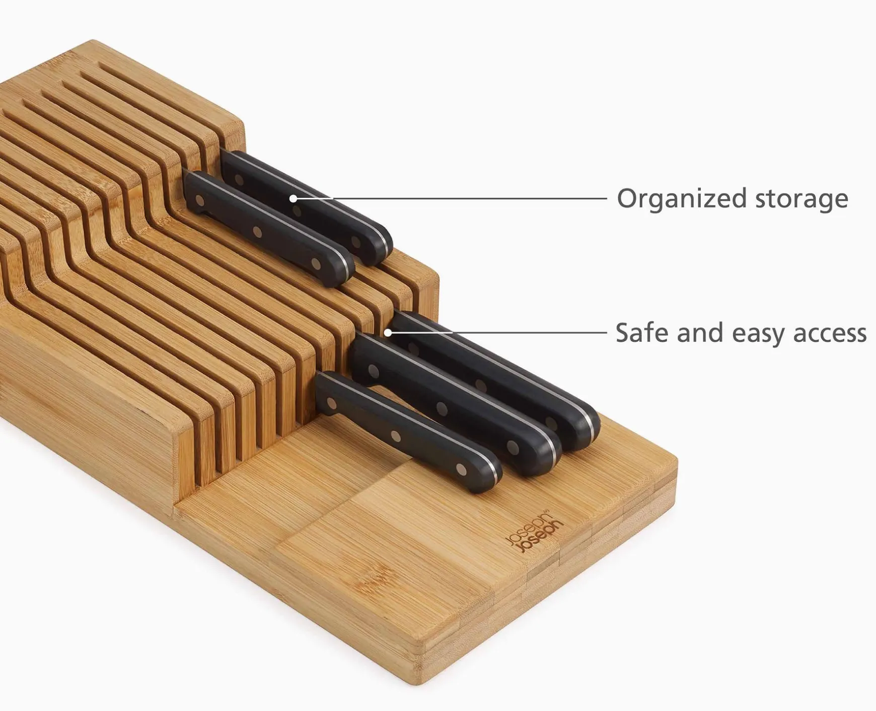 Joseph Joseph DrawerStore™ Large 2-tier Knife Organizer- Kitchen Drawer Organizers