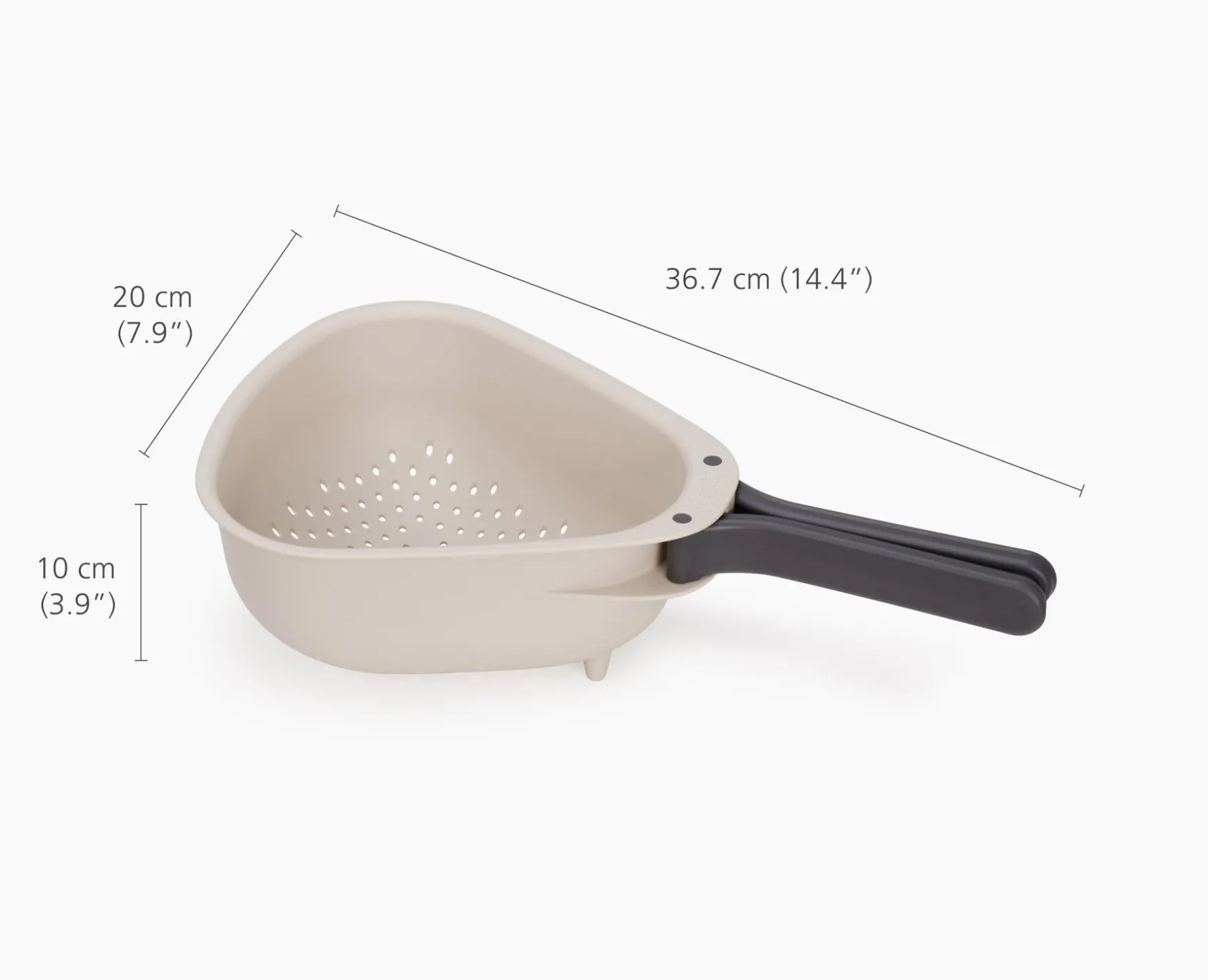 Joseph Joseph Droplet Large White Colander with Folding Handle- Colanders & Strainers