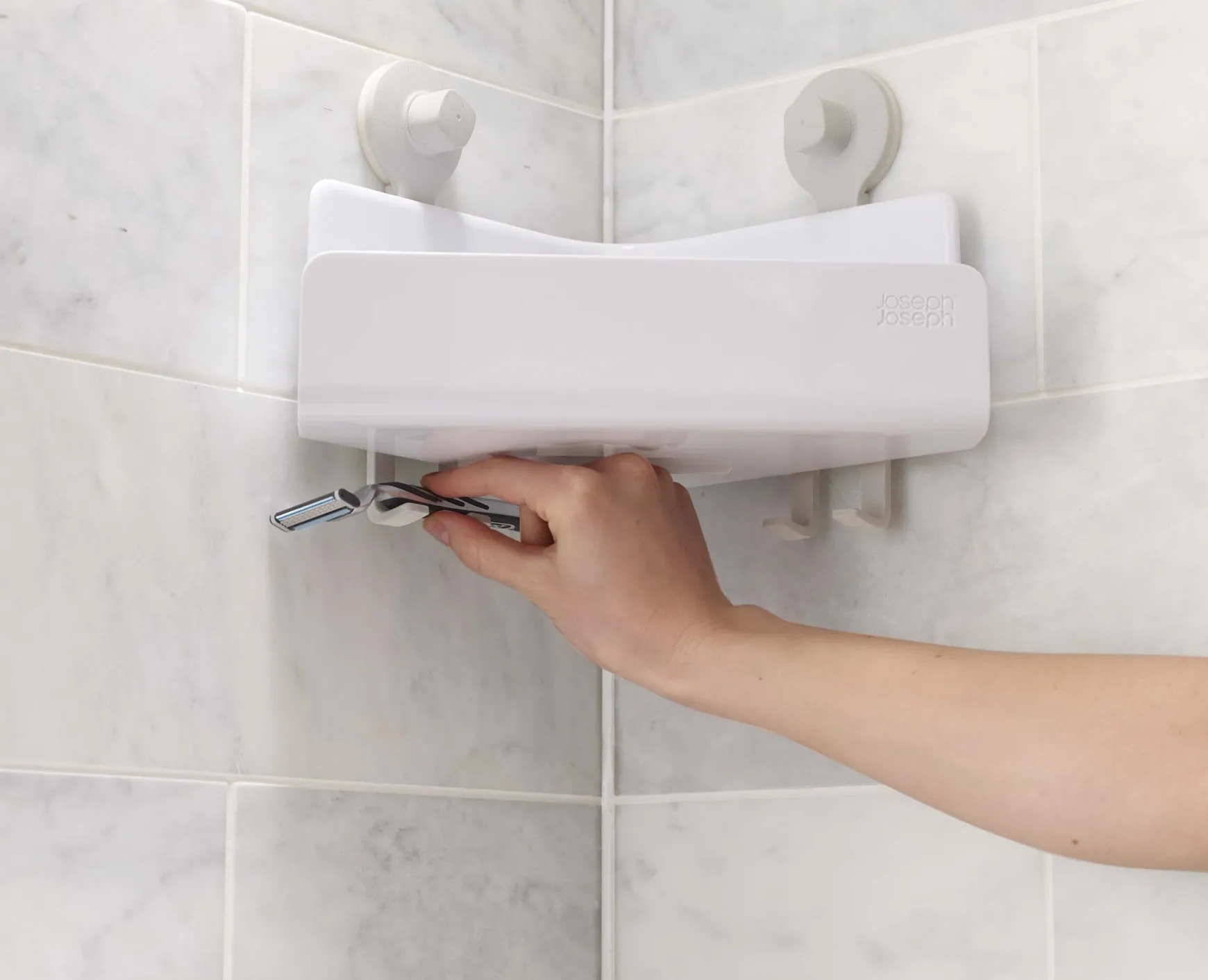 Joseph Joseph EasyStore™ 2-piece Corner Shower Shelf Set- Shower Shelves & Squeegees