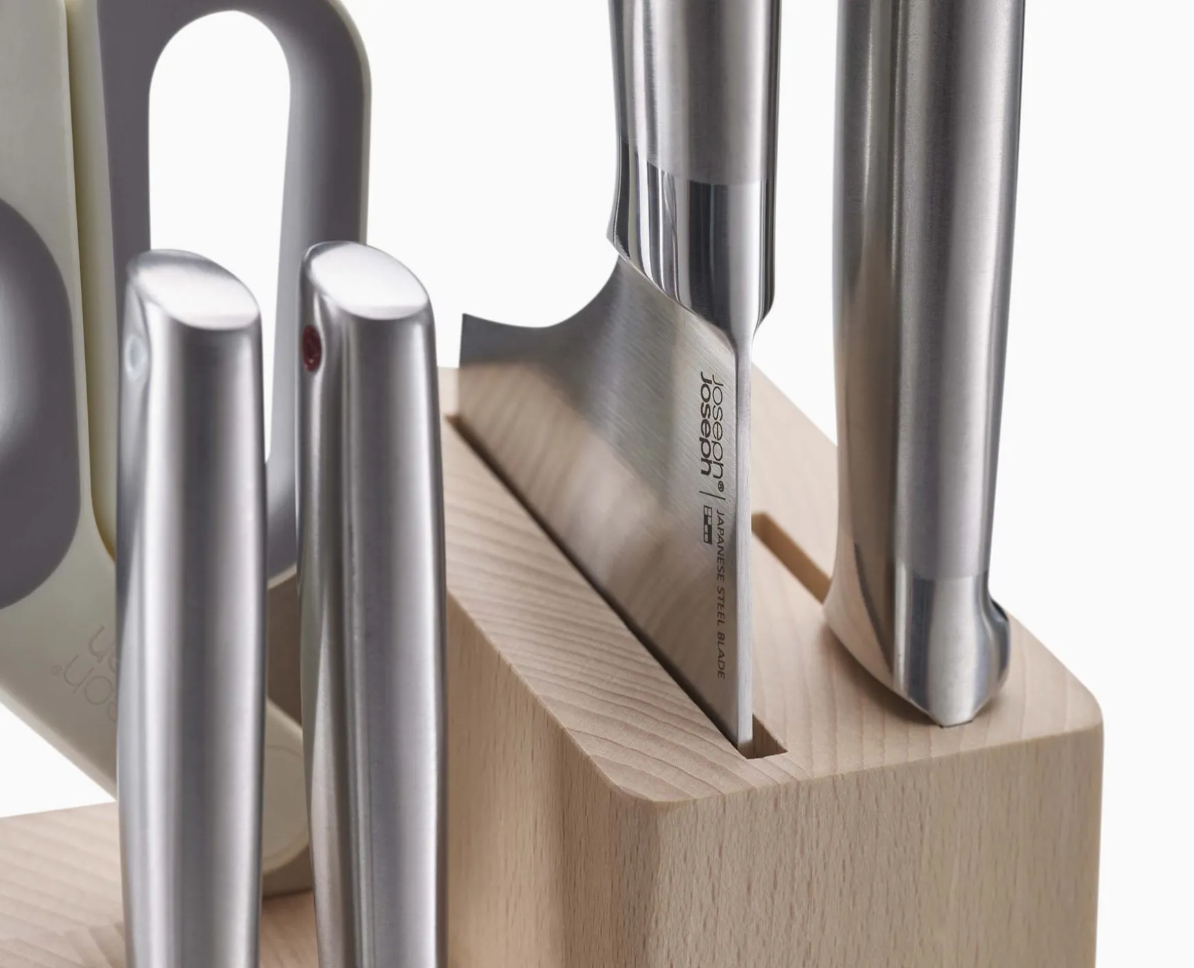 Joseph Joseph Elevate™ Fusion 5-piece Knife & Scissor Set with wood Block- Knives, Knife Sets & Scissors