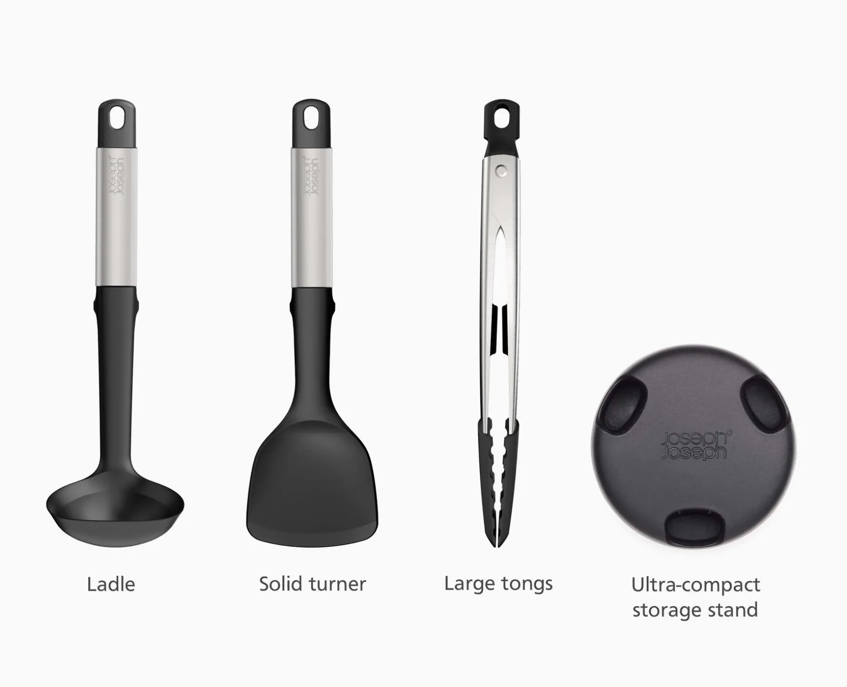 Joseph Joseph Elevate™ Fusion 3-piece Utensil Set with Compact Stand- Kitchen Utensils & Gadgets
