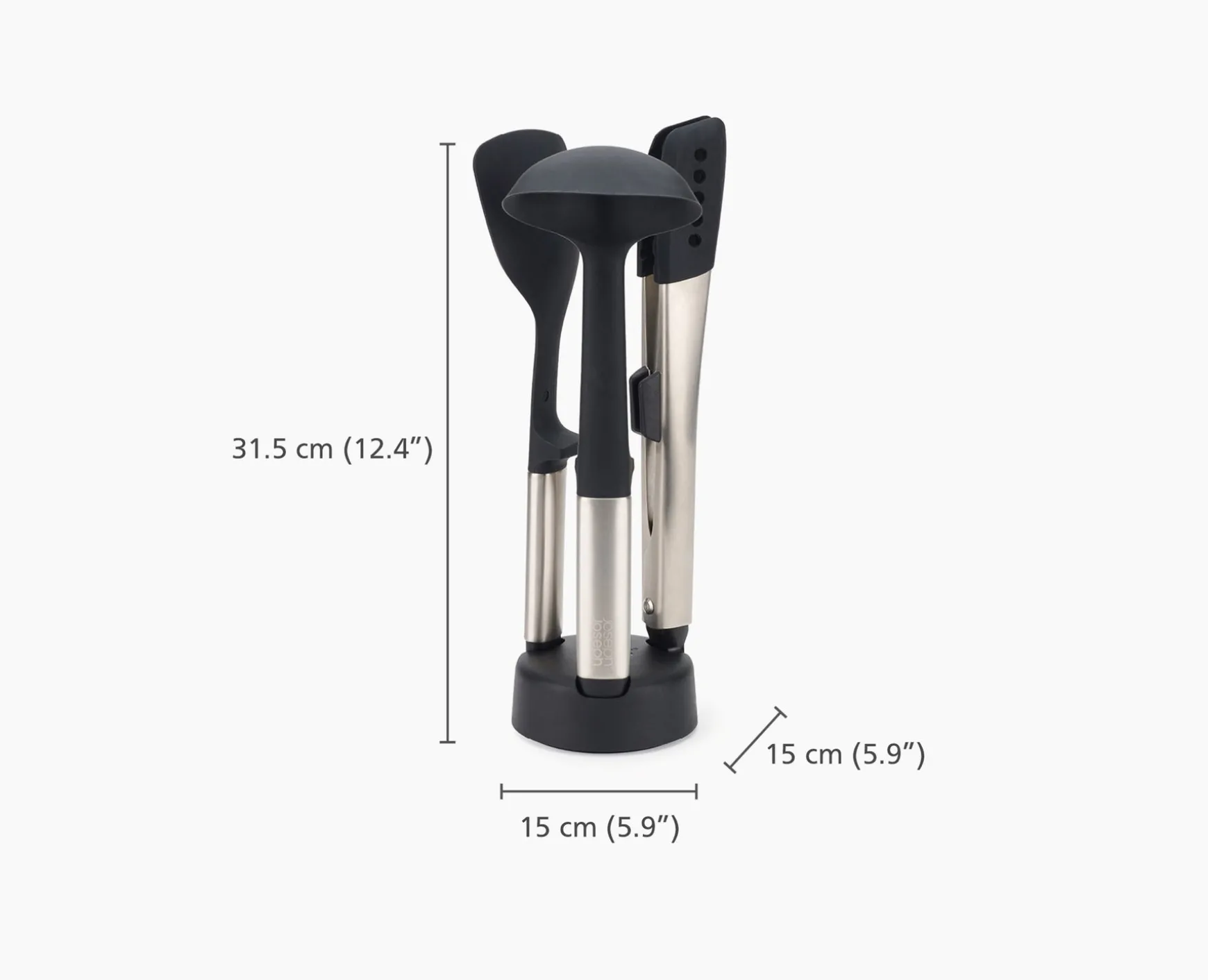 Joseph Joseph Elevate™ Fusion 3-piece Utensil Set with Compact Stand- Kitchen Utensils & Gadgets