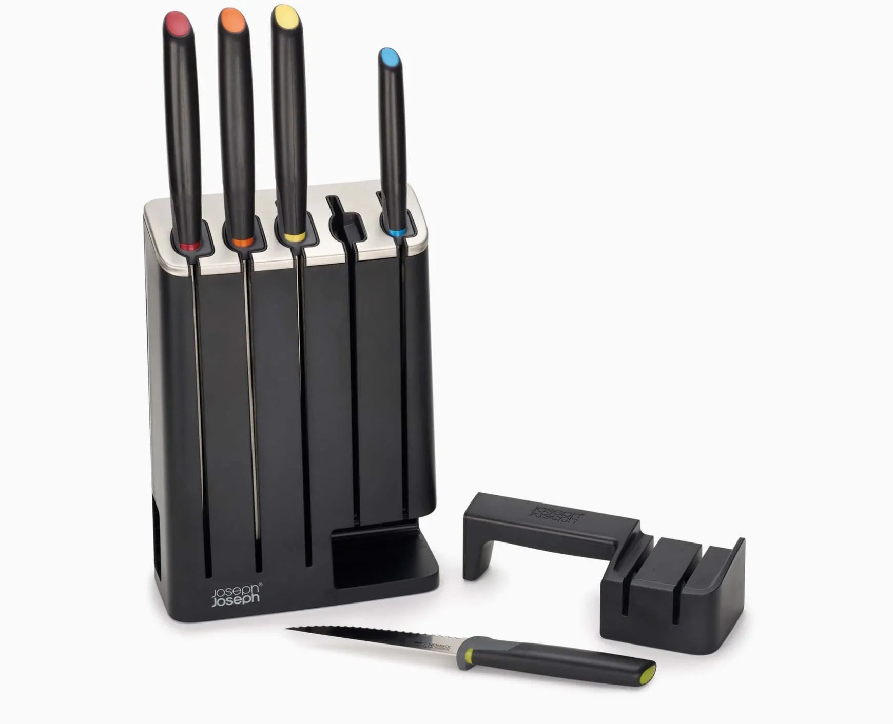 Joseph Joseph Elevate™ SlimBlock 5-piece Knife Set with Sharpener- Knives, Knife Sets & Scissors