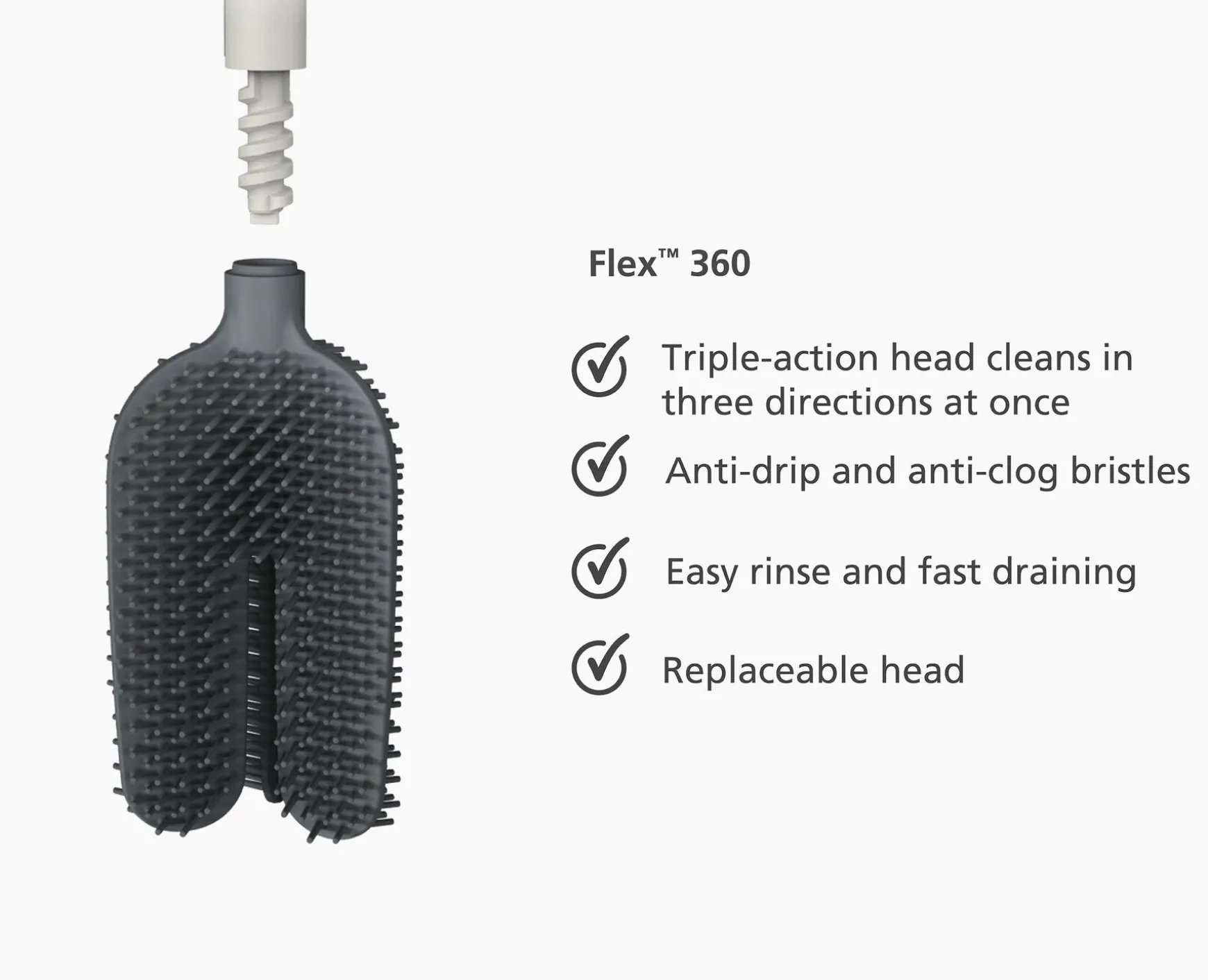 Joseph Joseph Flex™ 360 Matt Toilet Brush- Toilet Paper Holders & Toilet Brushes