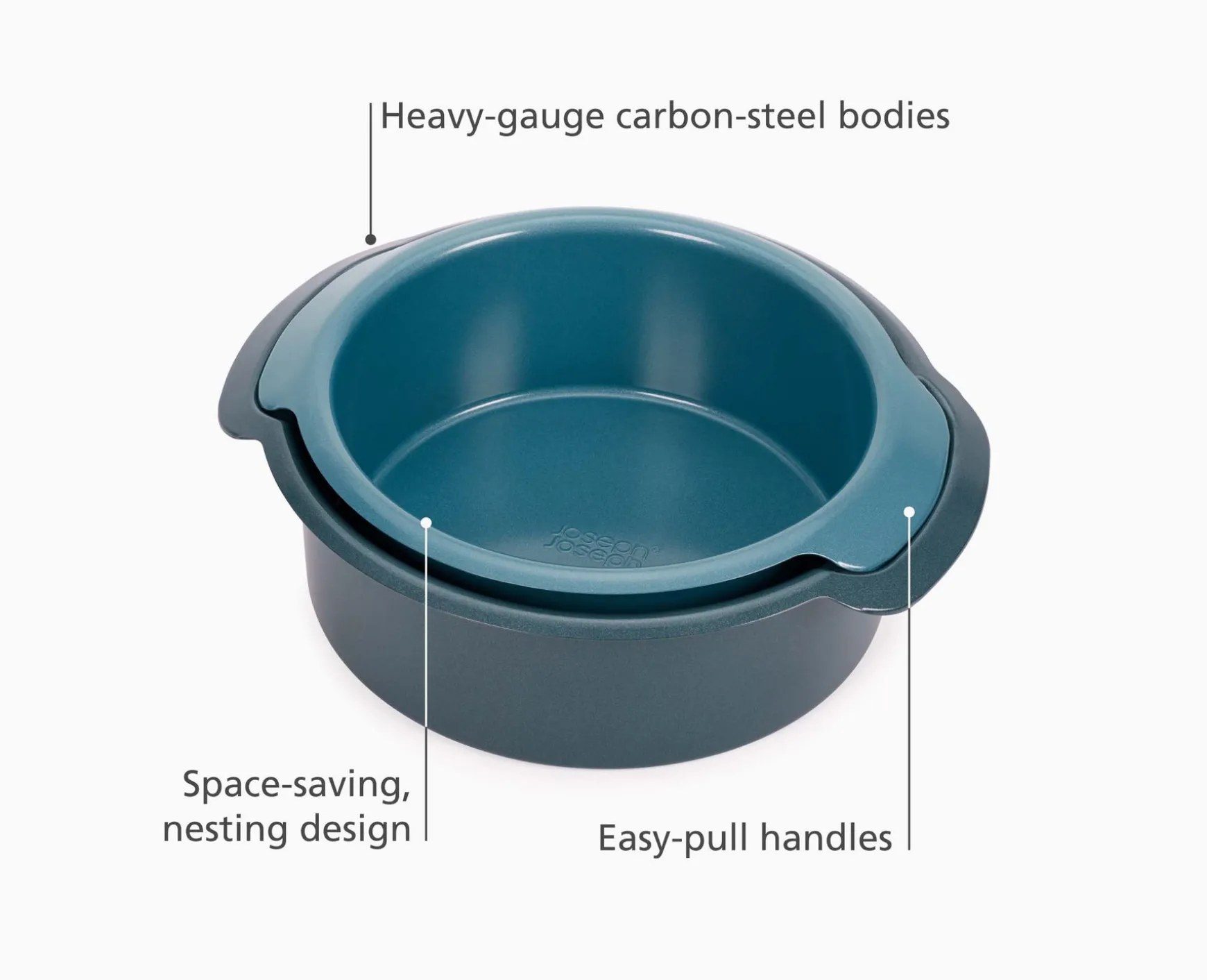 Joseph Joseph Nest™ Bake Non-Stick 2-piece Round Cake Pan Set- Baking Equipment