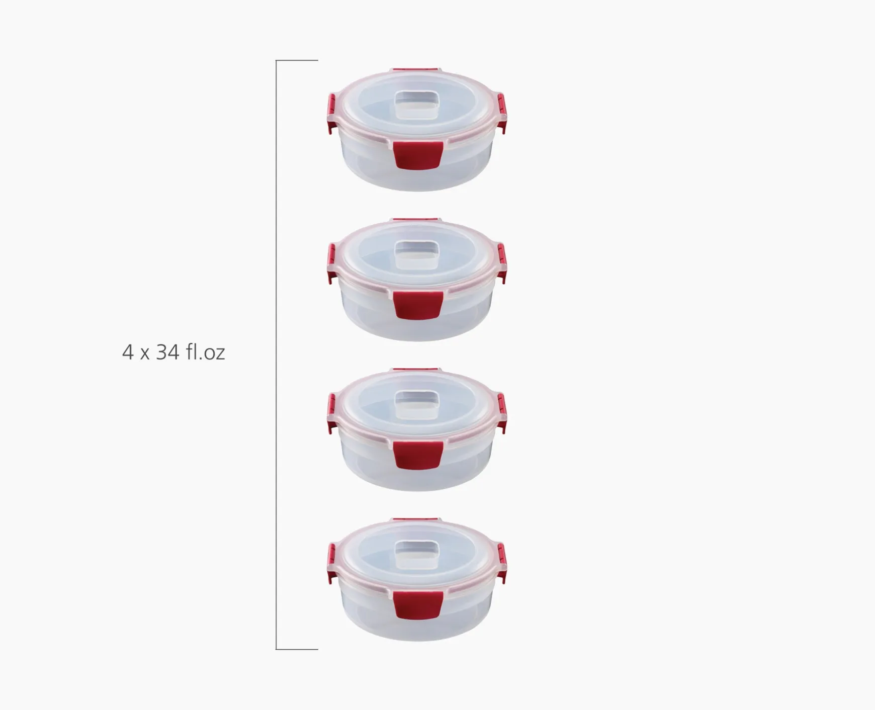 Joseph Joseph Nest™ Lock 8-Piece 1L Round Container Set- Lunch Boxes & Containers