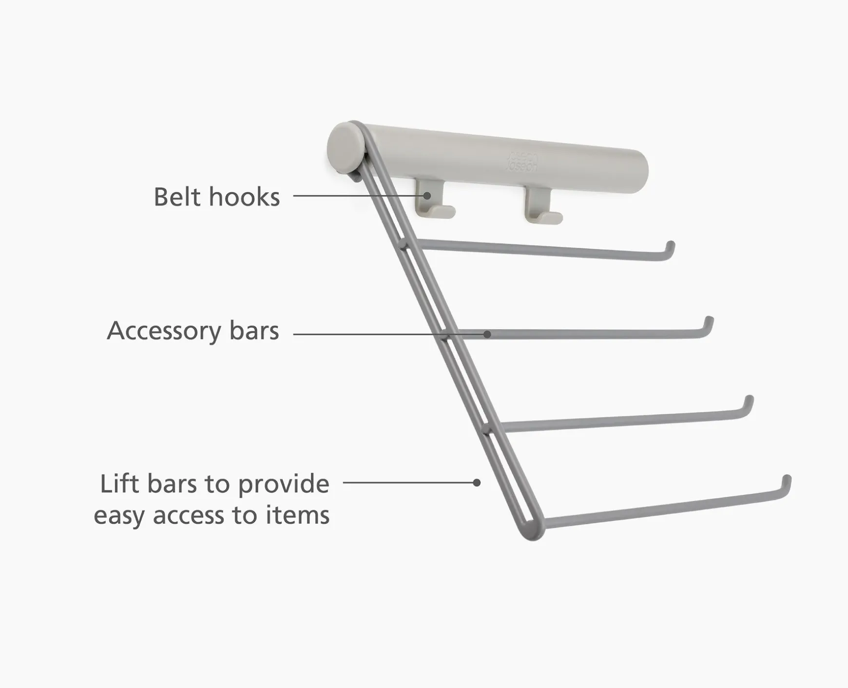 Joseph Joseph Orderly™ Belt, Tie & Scarf Hanging Rack- Closet Organization