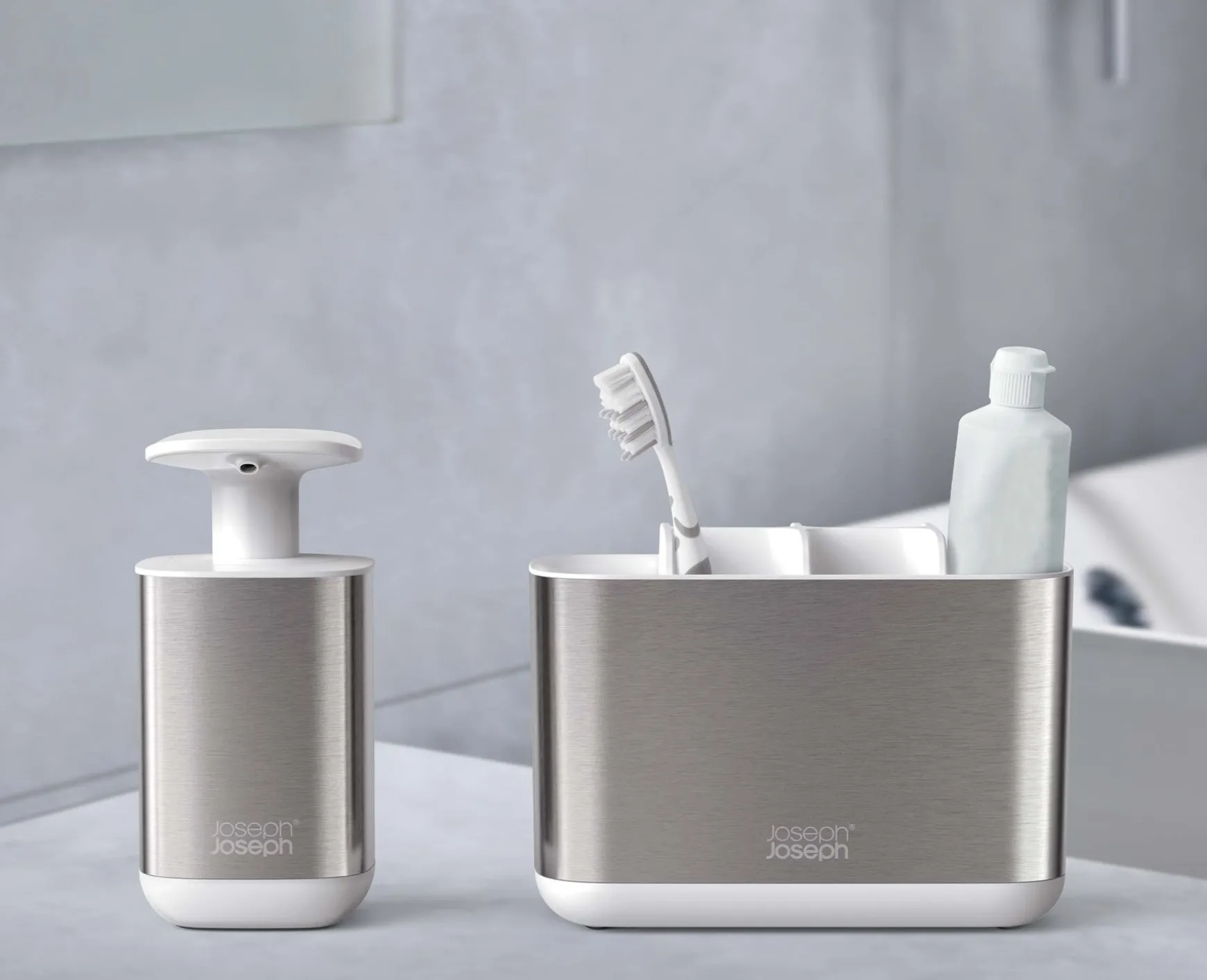 Joseph Joseph 2-piece Bathroom Sink Set- Toothbrush Holders