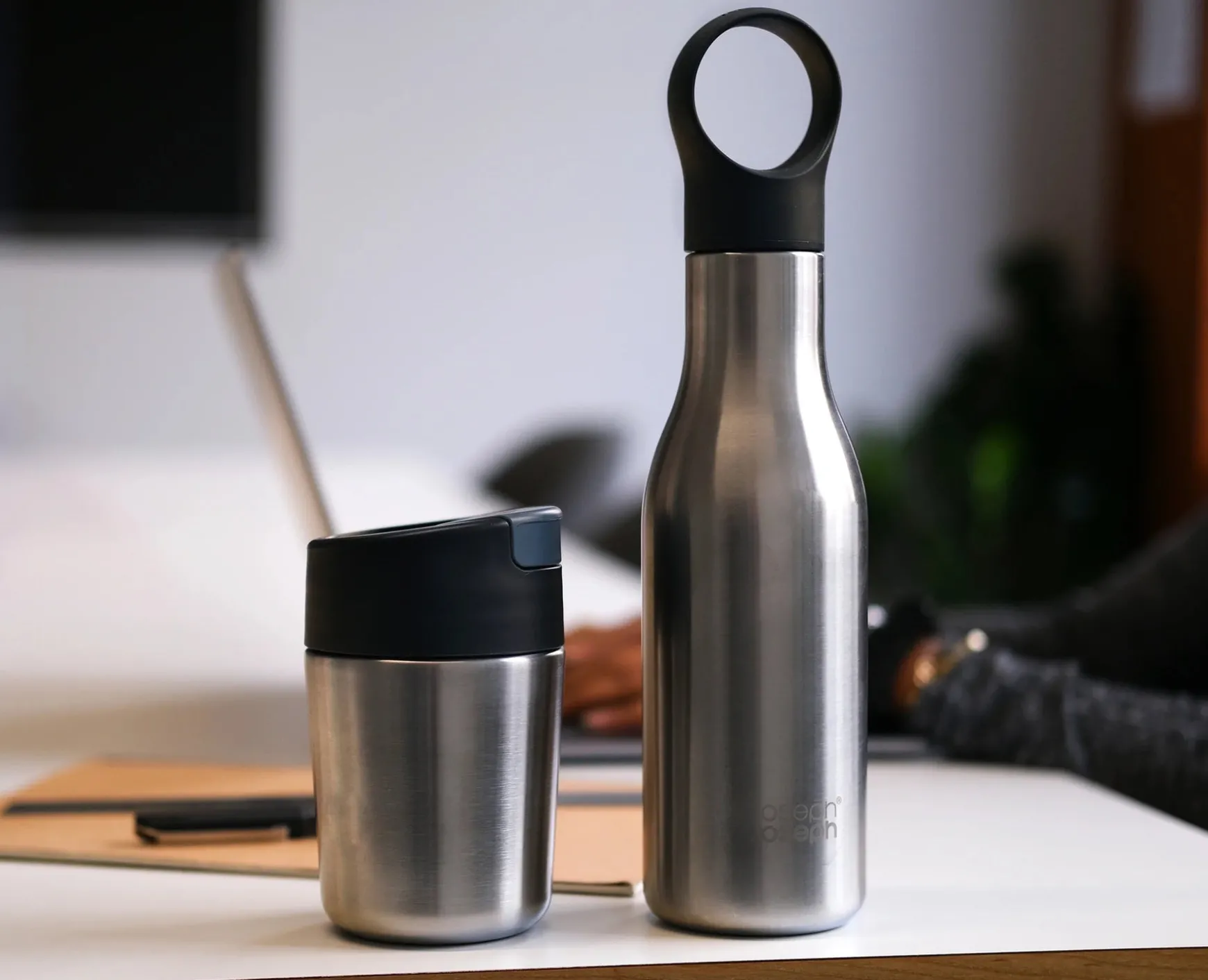 Joseph Joseph 2-piece Travel Mug & Bottle Set- Lunch Boxes & Containers