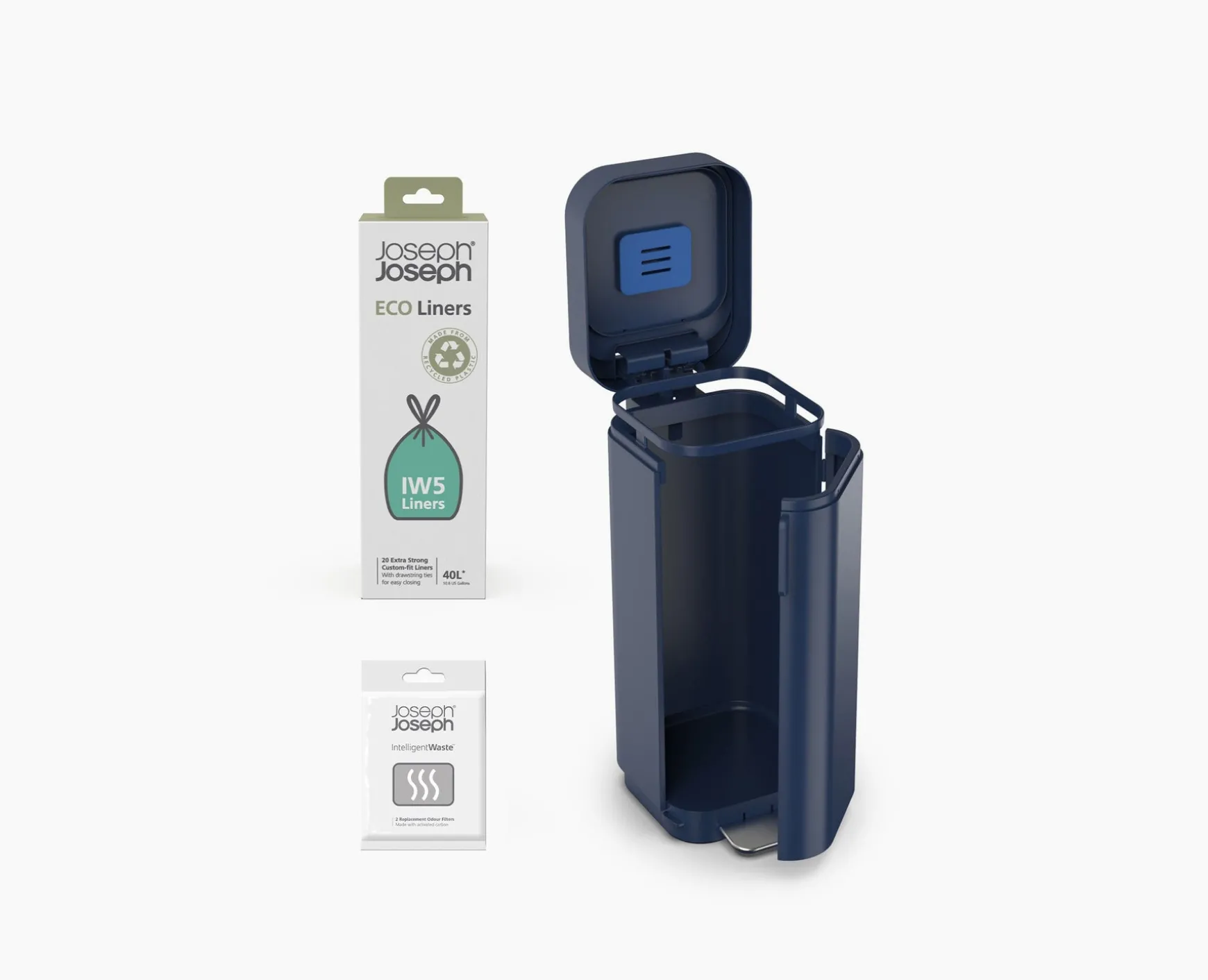 Joseph Joseph Porta™ 40L Easy-empty Step Trash Can Starter Set- Trash Cans