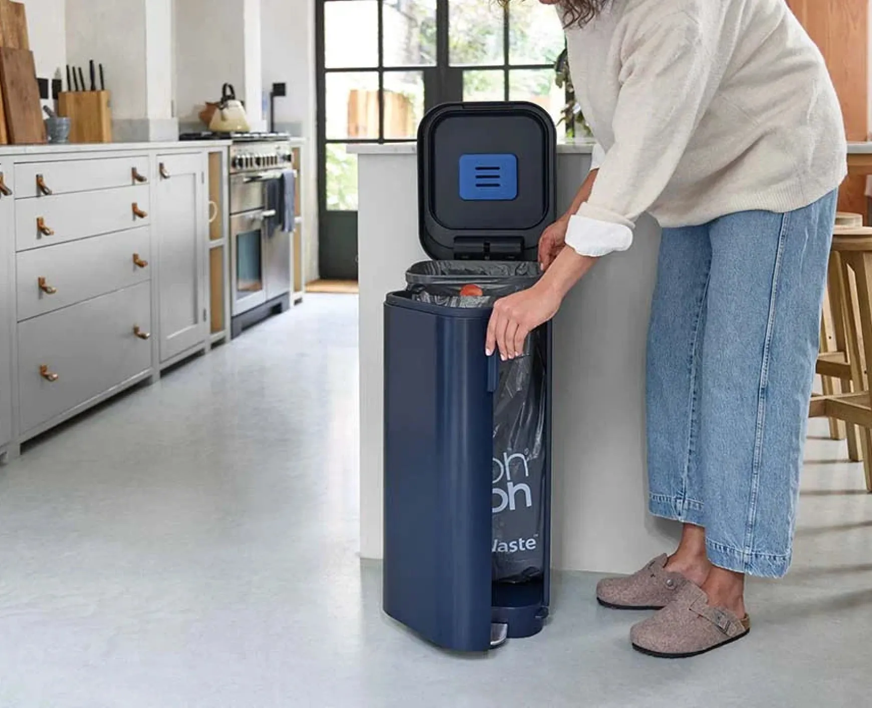 Joseph Joseph Porta™ 40L Easy-empty Step Trash Can Starter Set- Trash Cans