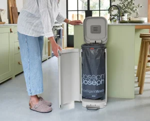 Joseph Joseph Porta™ 40L Easy-empty Step Trash Can- Trash Cans