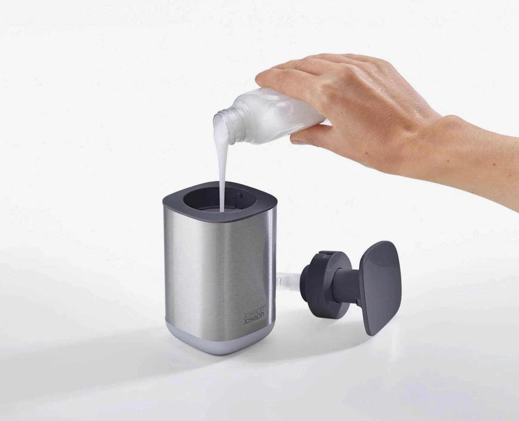 Joseph Joseph Presto™ Steel Hygienic Soap Dispenser- Soap Dishes & Dispensers