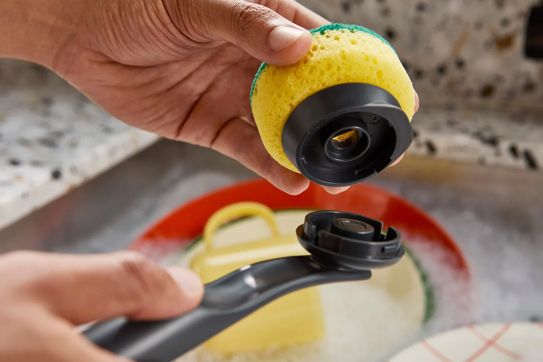 Joseph Joseph SinkTech™ Dish Brush with Replacement Head- Dish Brushes & Scrubbers