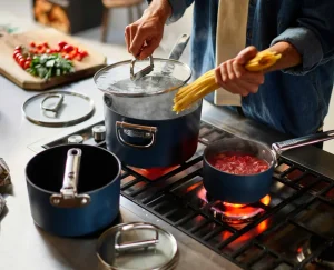 Joseph Joseph Space Folding Handle Ceramic Non-stick 6-piece Saucepan Set- Pots & Pans