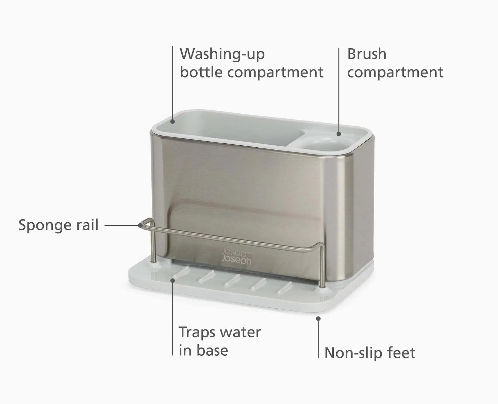 Joseph Joseph Surface™ Stainless-steel Sink Caddy- Sink Caddies & Accessories