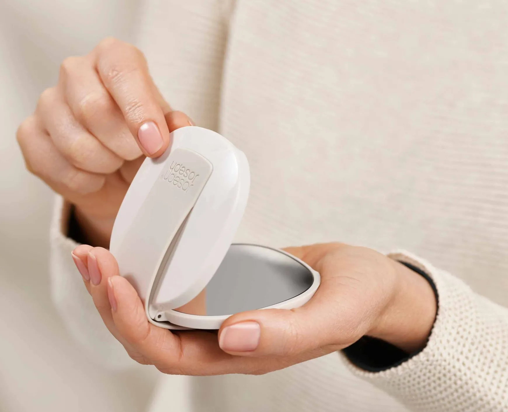 Joseph Joseph Viva 2-in-1 Compact Magnifying Mirror- Make-Up Organizers | Make-Up Storage