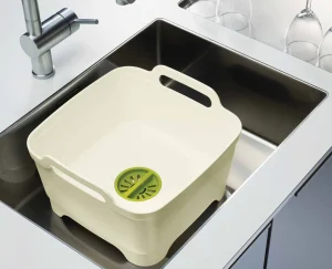 Joseph Joseph Wash&Drain™ White Green Washing-up Bowl- Sink & Washing Up Bowls